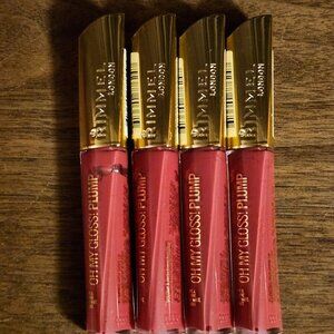 RIMMEL LONDON Oh My Gloss Plump Lot of 4 RASPBERRY SUNDAE BNIP
